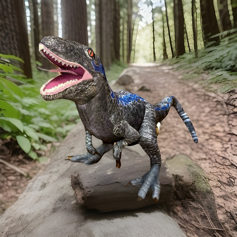 Jurassic World Universal Studios Velociraptor Blue Raptor Plush Posable‎ Tail